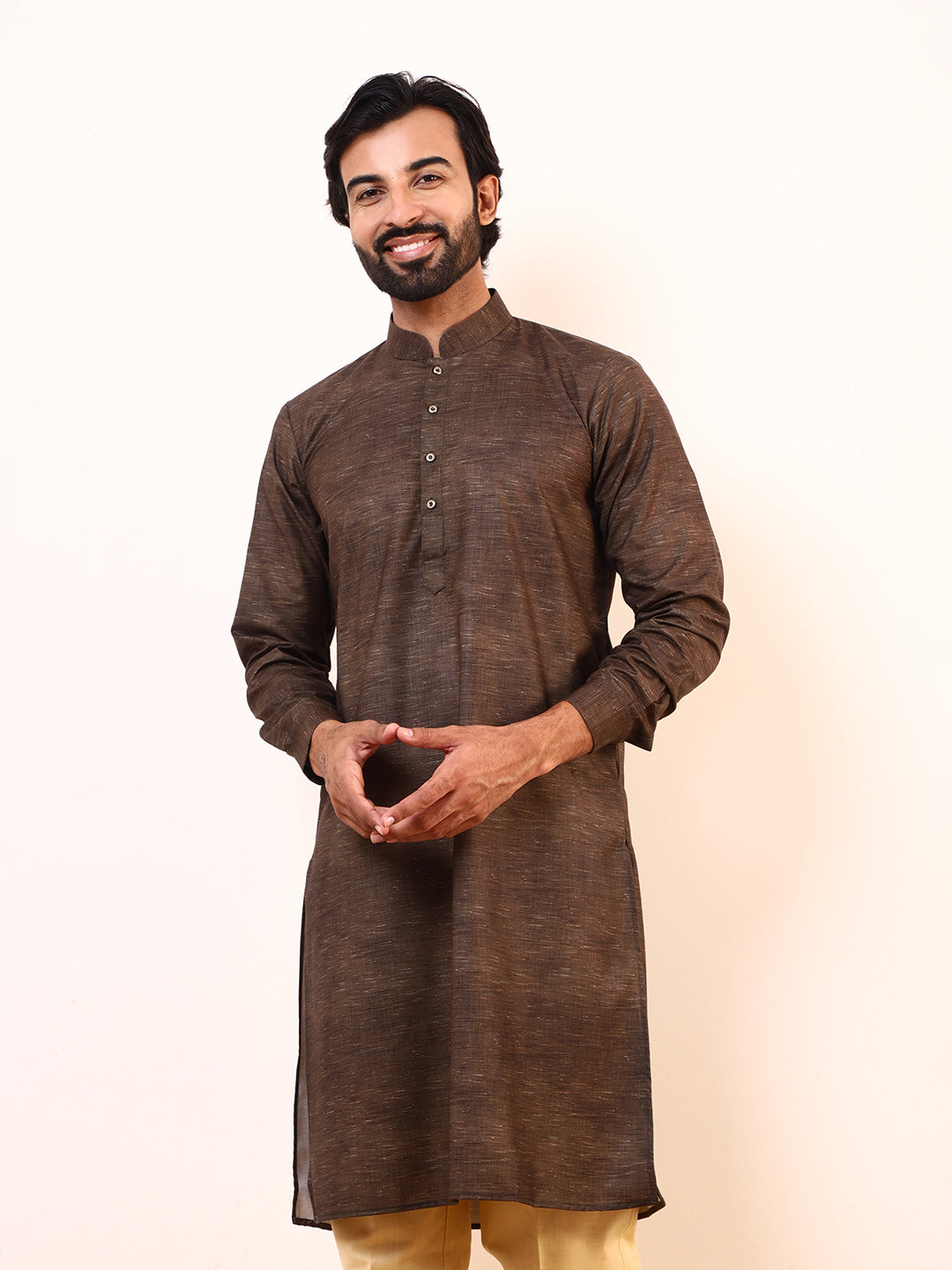 Trunk Brown Solid Men’s Kurta