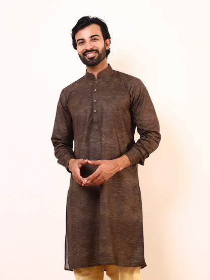 Trunk Brown Solid Men’s Kurta