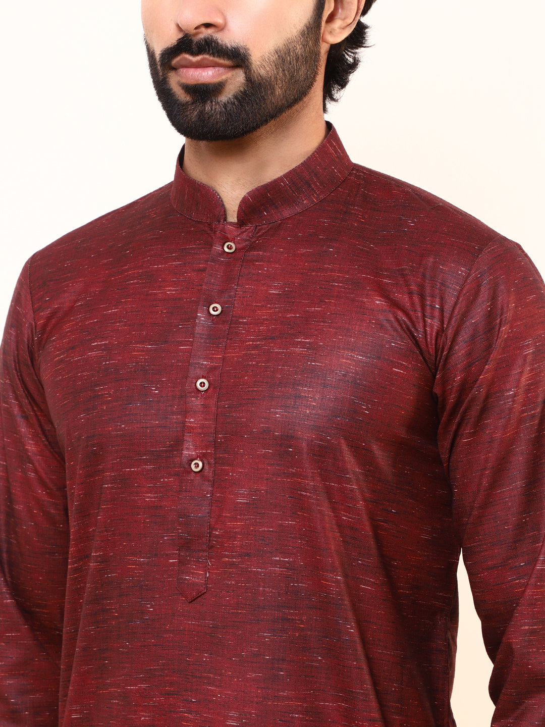 Mary Maroon Solid Men’s Kurta