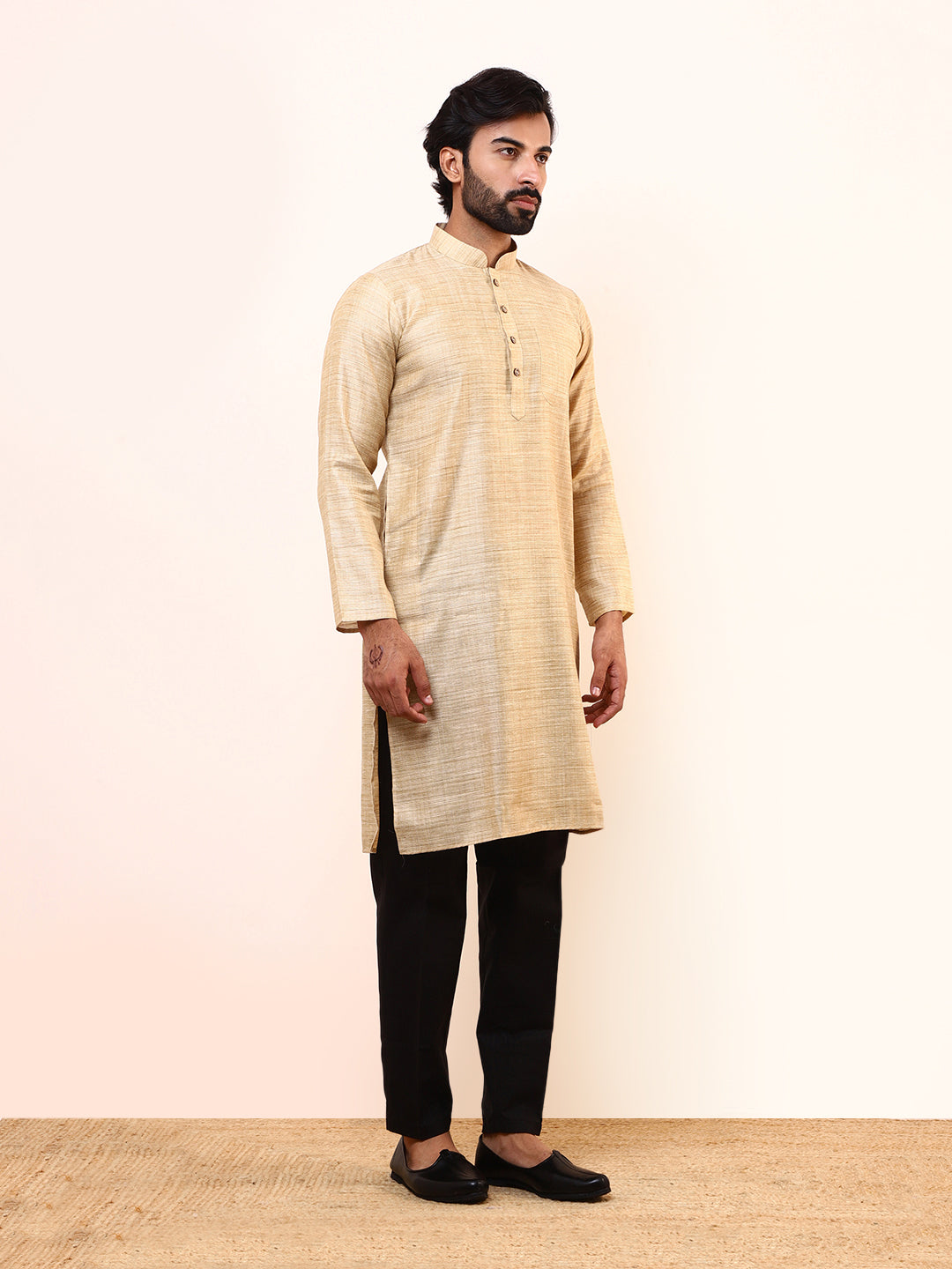 Classic Beige Khadi Men’s Kurta
