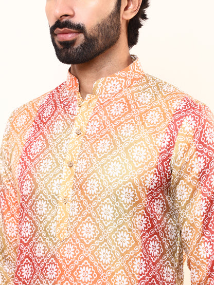 Soulful Colours Printed Men's Kurta