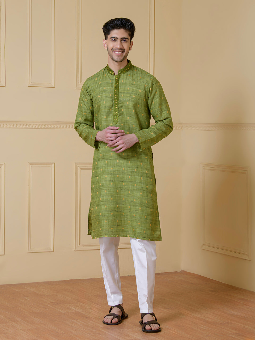 Serene Olive Traditional Men's Kurta