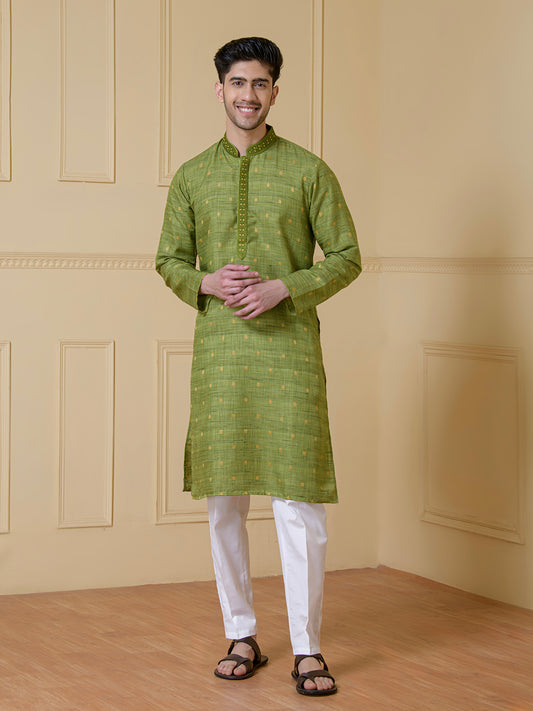 Serene Olive Traditional Men's Kurta