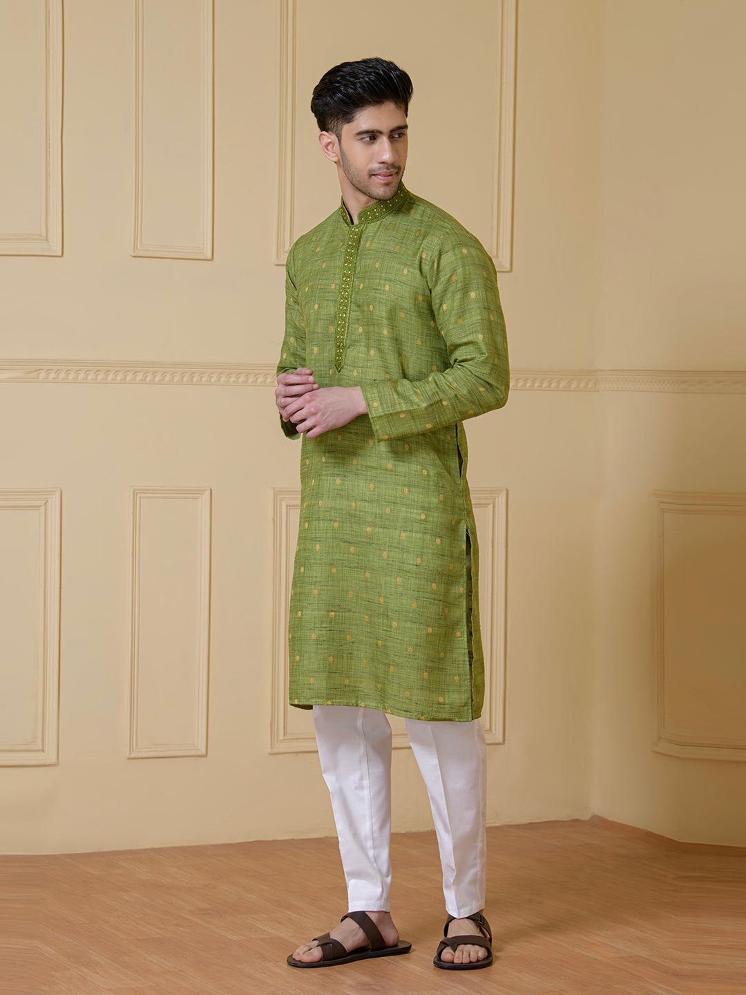 Serene Olive Traditional Men's Kurta