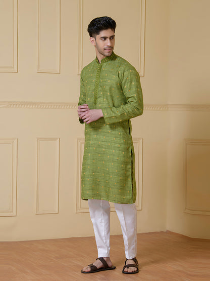Serene Olive Traditional Men's Kurta