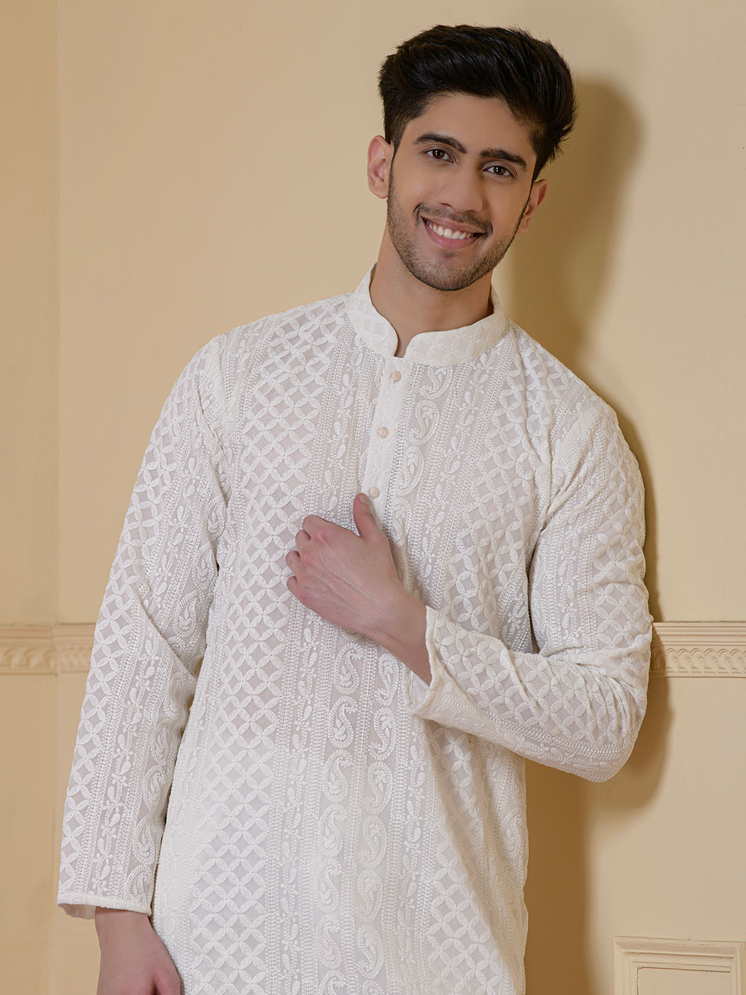 Classic White Heritage Men’s Kurta