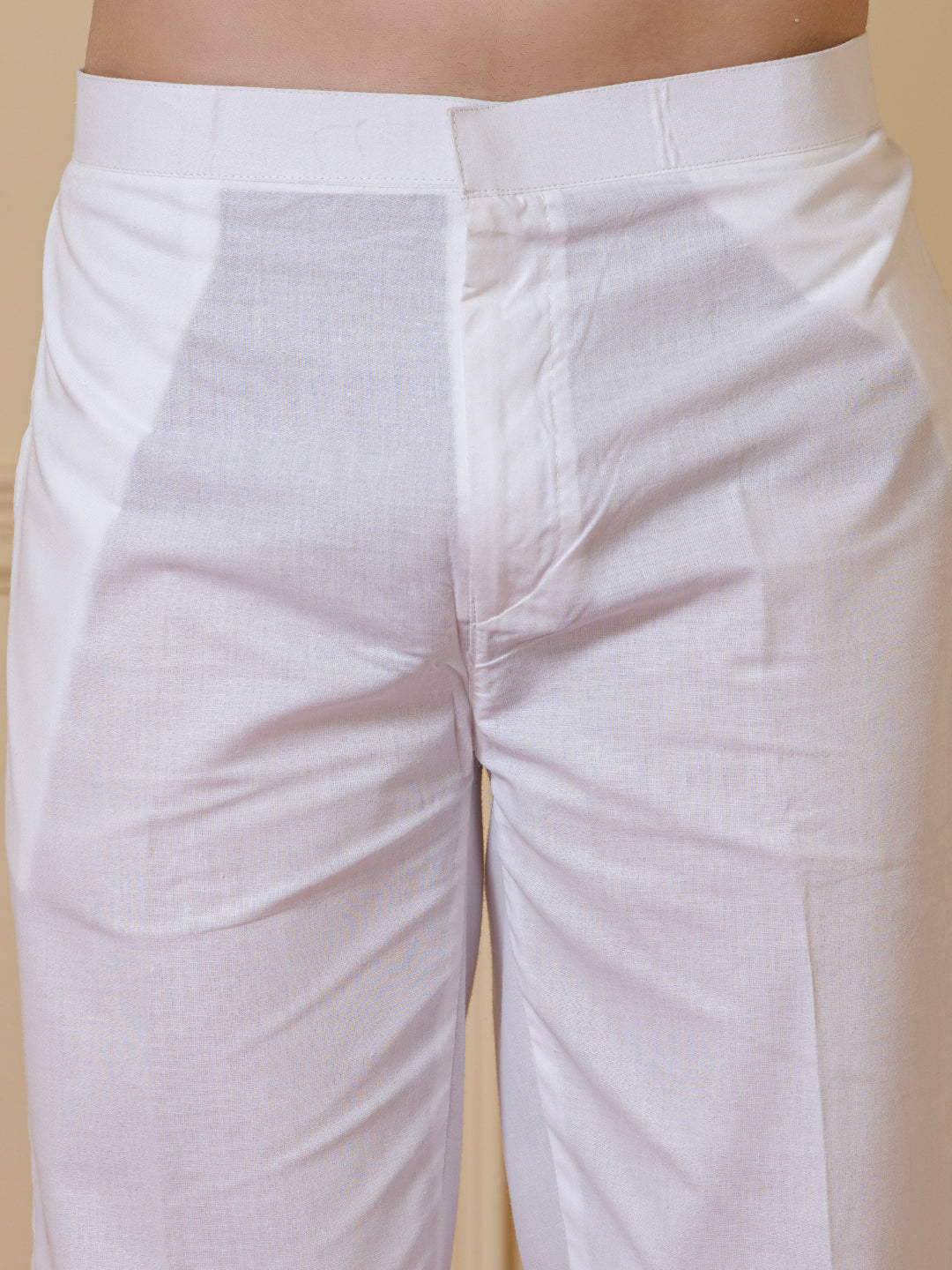 Classic White Straight Fit Trouser Pants