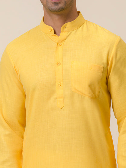 Sunshine Yellow Solid Men's Kurta