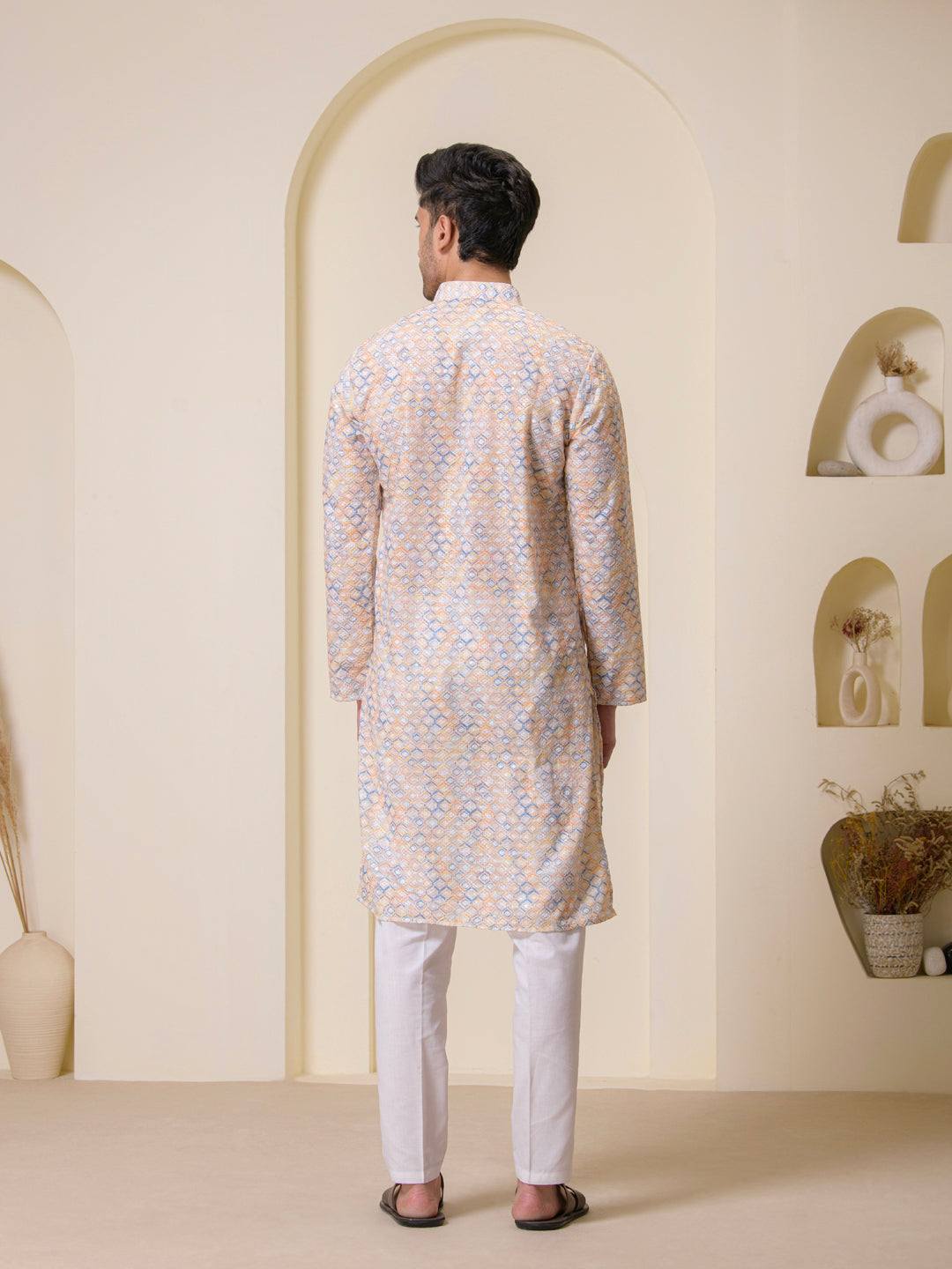 Sunrise Serenity Printed Men's Kurta