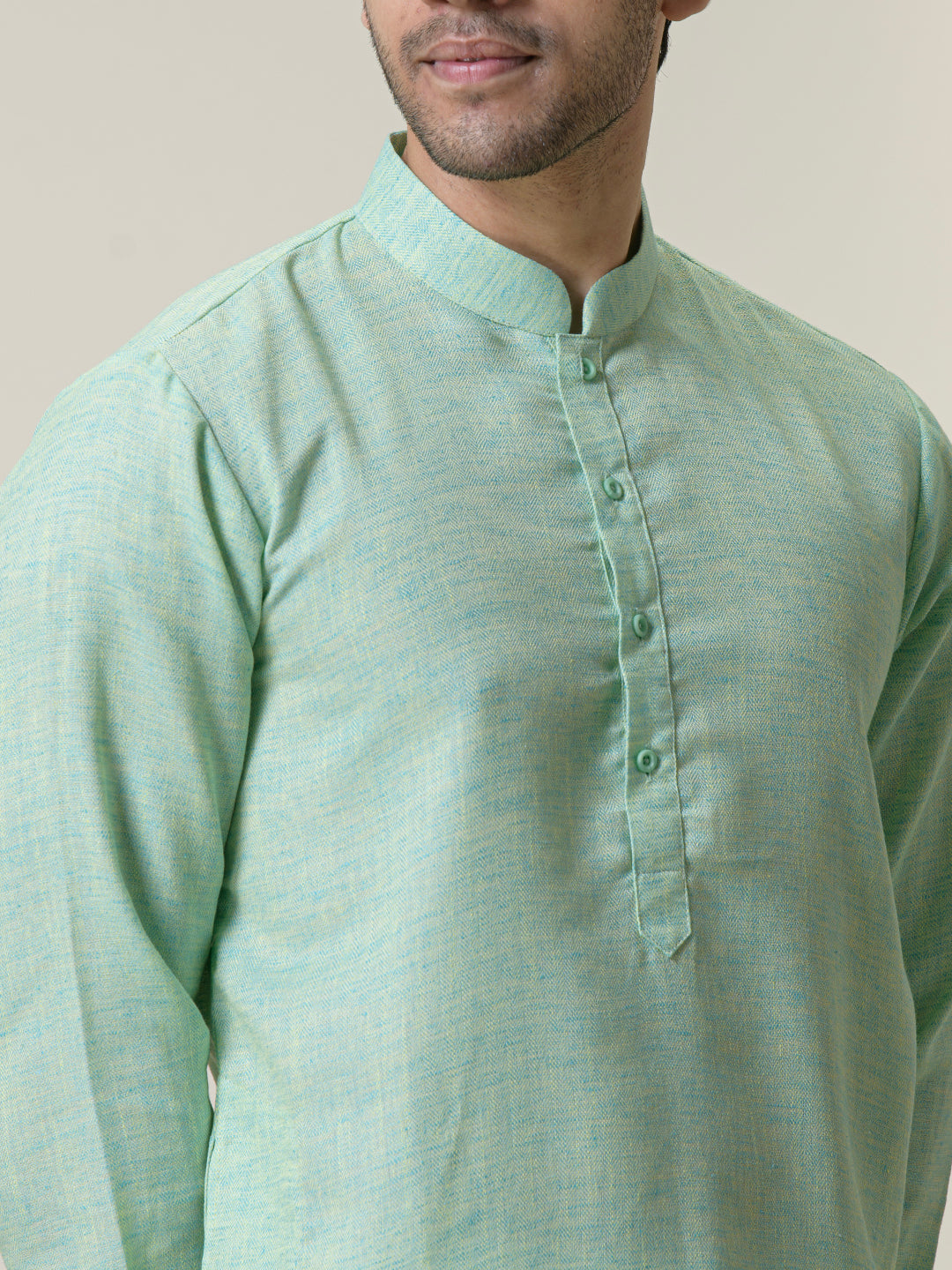 Light Green Linen Men’s Kurta