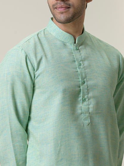 Light Green Linen Men’s Kurta