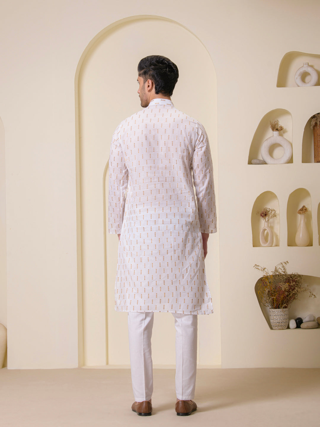 Classic White Cotton Men’s Kurta
