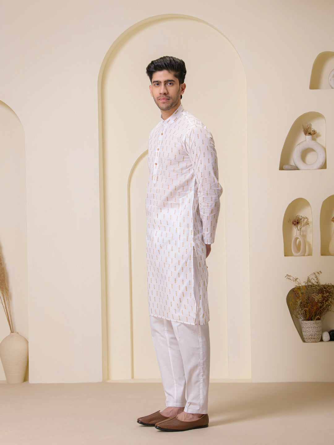 Classic White Cotton Men’s Kurta