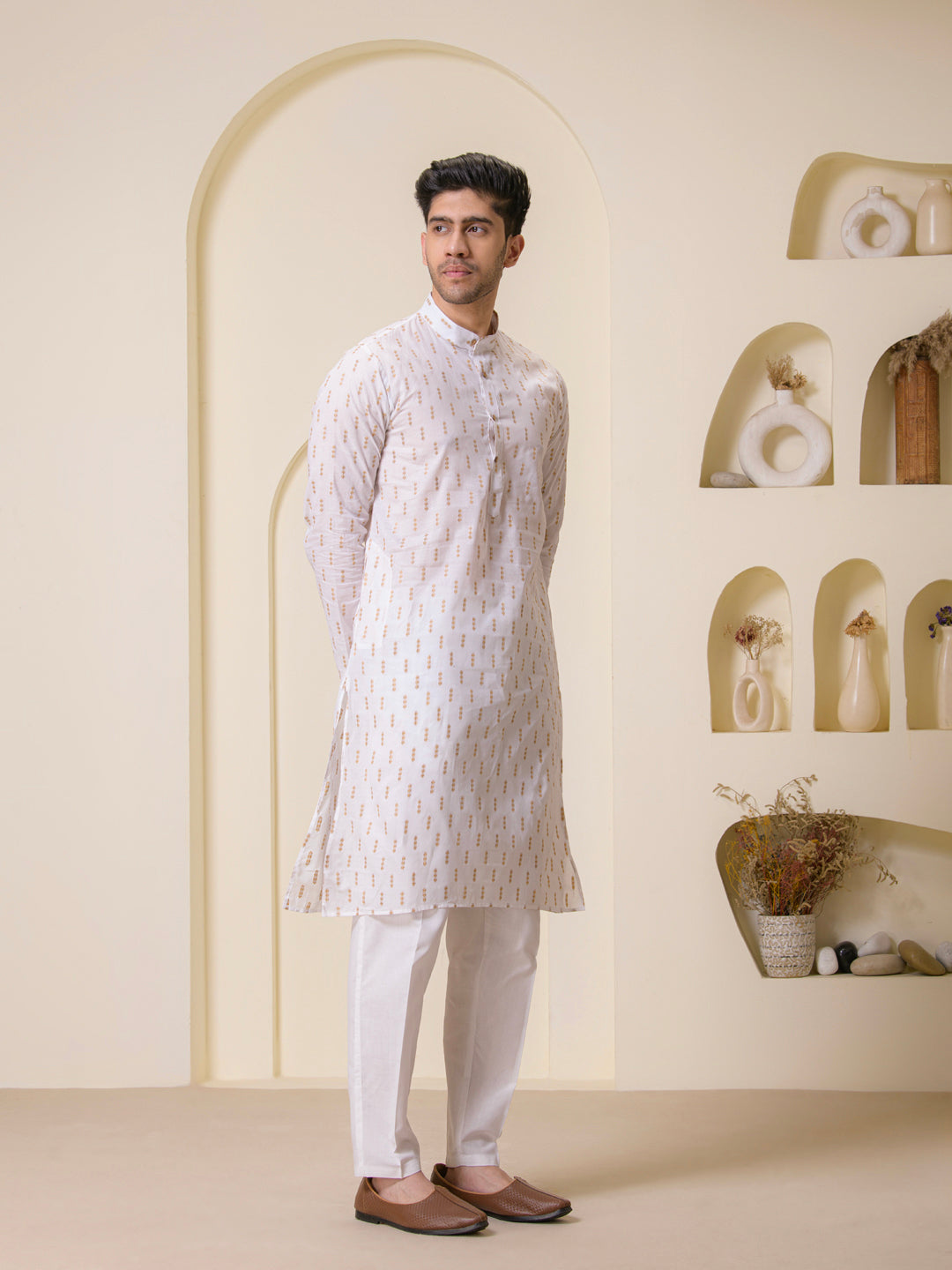 Classic White Cotton Men’s Kurta