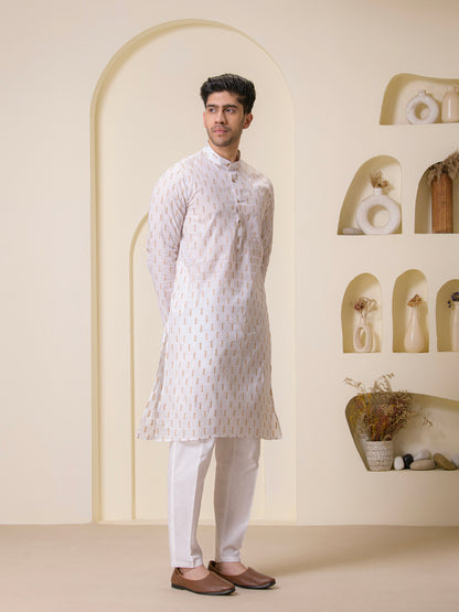 Classic White Cotton Men’s Kurta