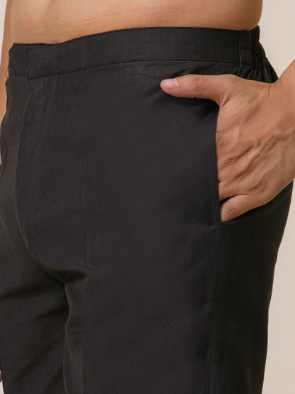 Classic Black Straight Fit Trouser Pants