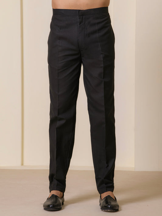 Classic Black Straight Fit Trouser Pants