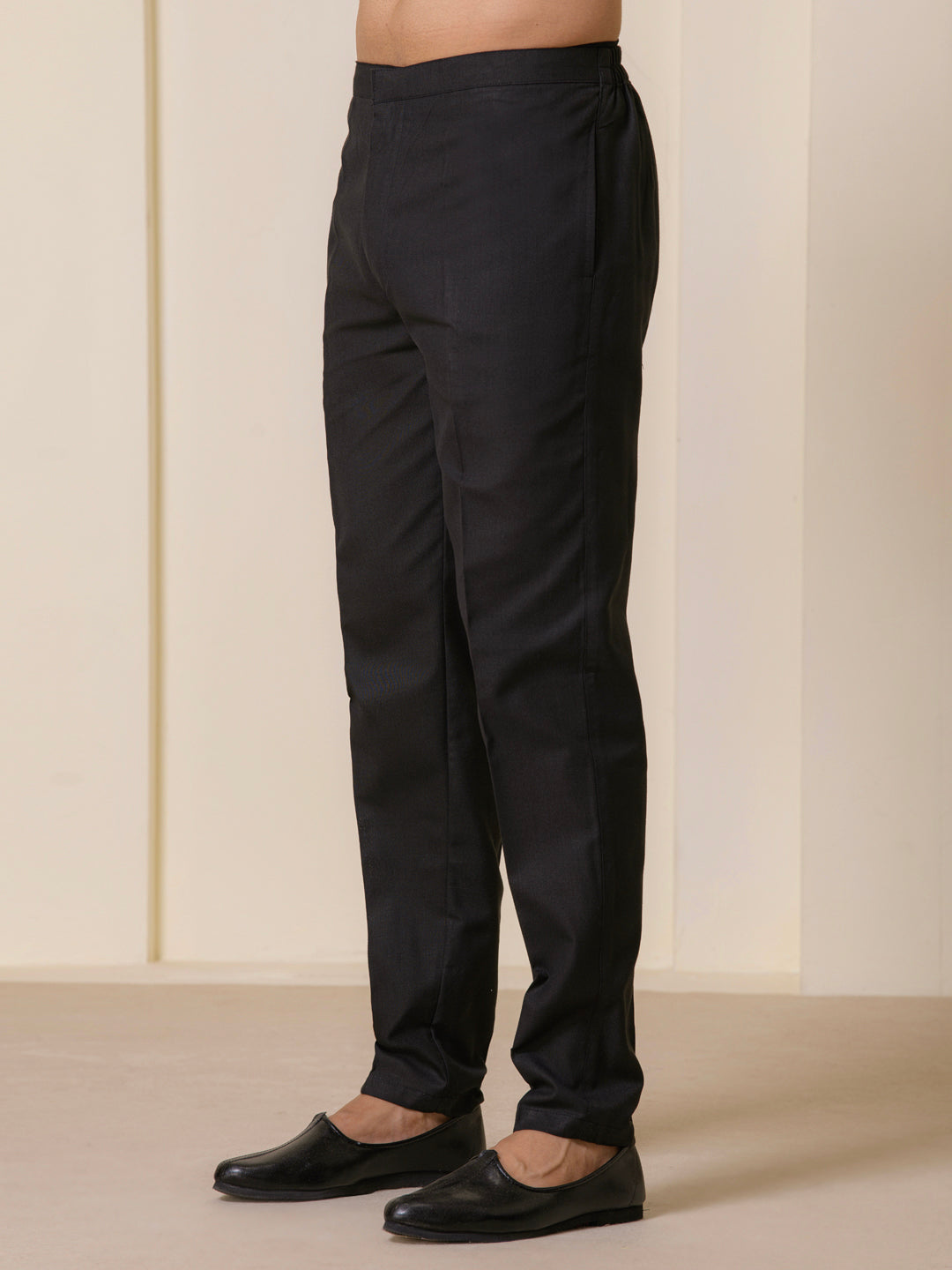 Classic Black Straight Fit Trouser Pants