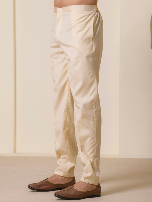 Classic Beige Straight Fit Trouser Pants