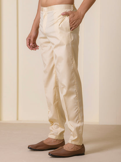 Classic Beige Straight Fit Trouser Pants