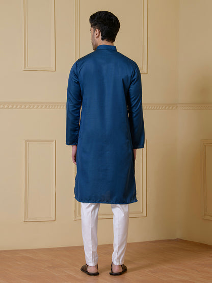 Azure Elegance Mirrored Men's Kurta