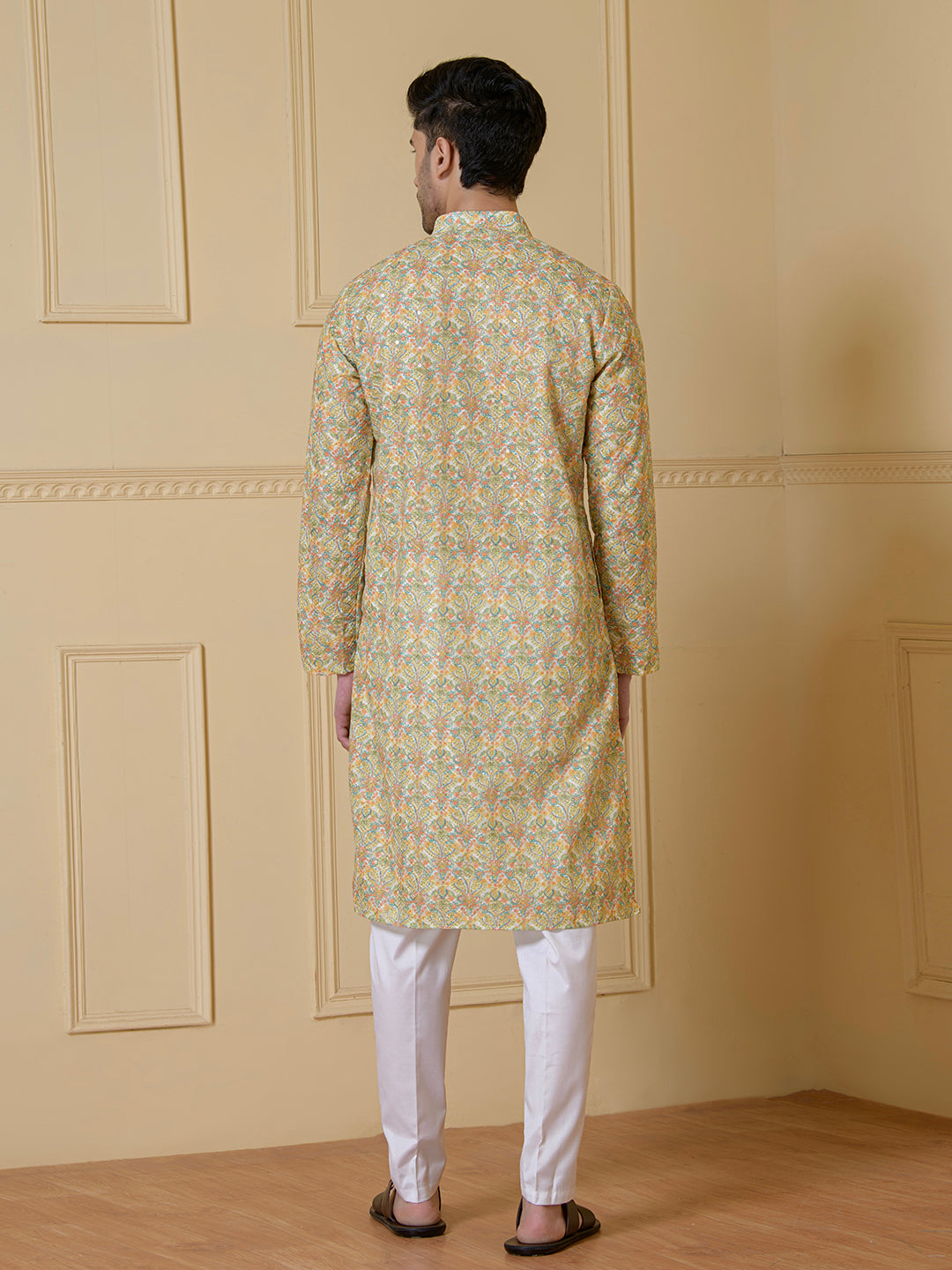 Vibrant Harmony Garden Men's Kurta