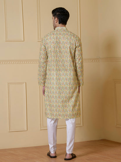 Vibrant Harmony Garden Men's Kurta