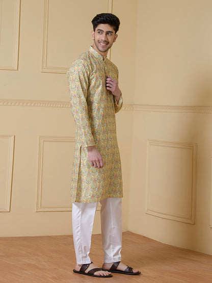 Vibrant Harmony Garden Men's Kurta