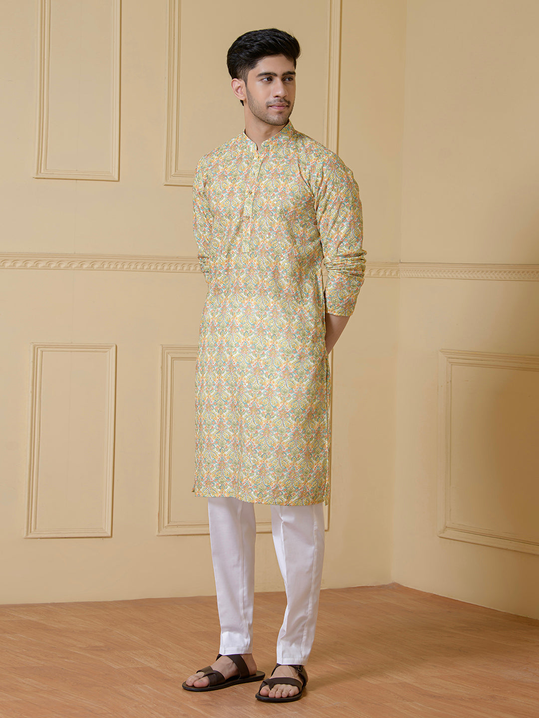Vibrant Harmony Garden Men's Kurta