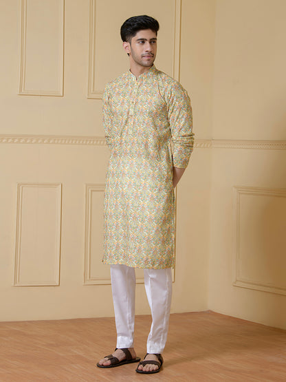 Vibrant Harmony Garden Men's Kurta