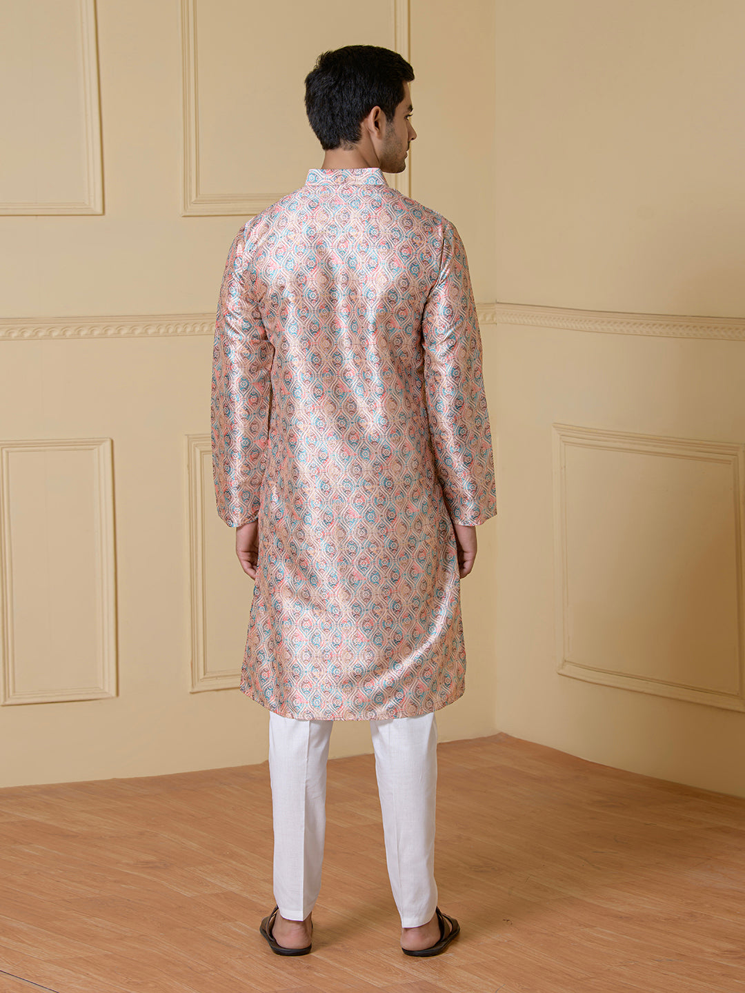 Pastel Mélange Printed Men's Kurta
