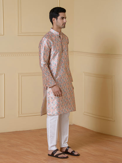 Pastel Mélange Printed Men's Kurta
