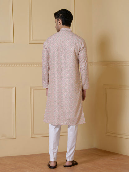 Symmetric Square Embroidered Men's Kurta