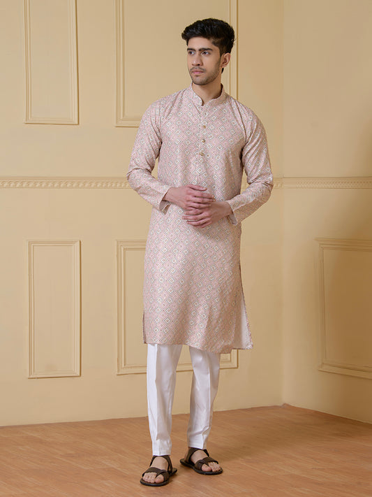 Symmetric Square Embroidered Men's Kurta