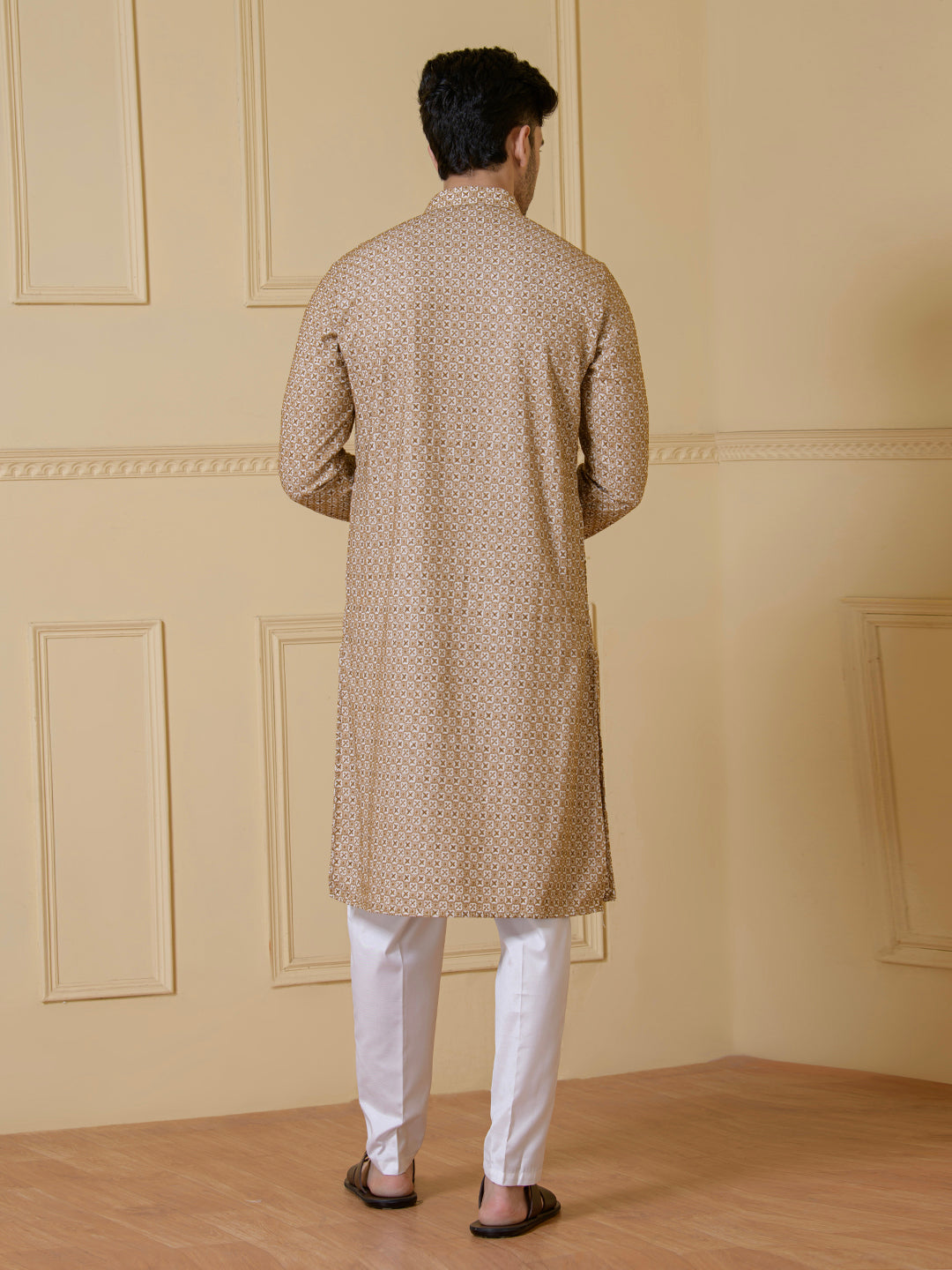 Earthy Elegance Embroidered Men's Kurta