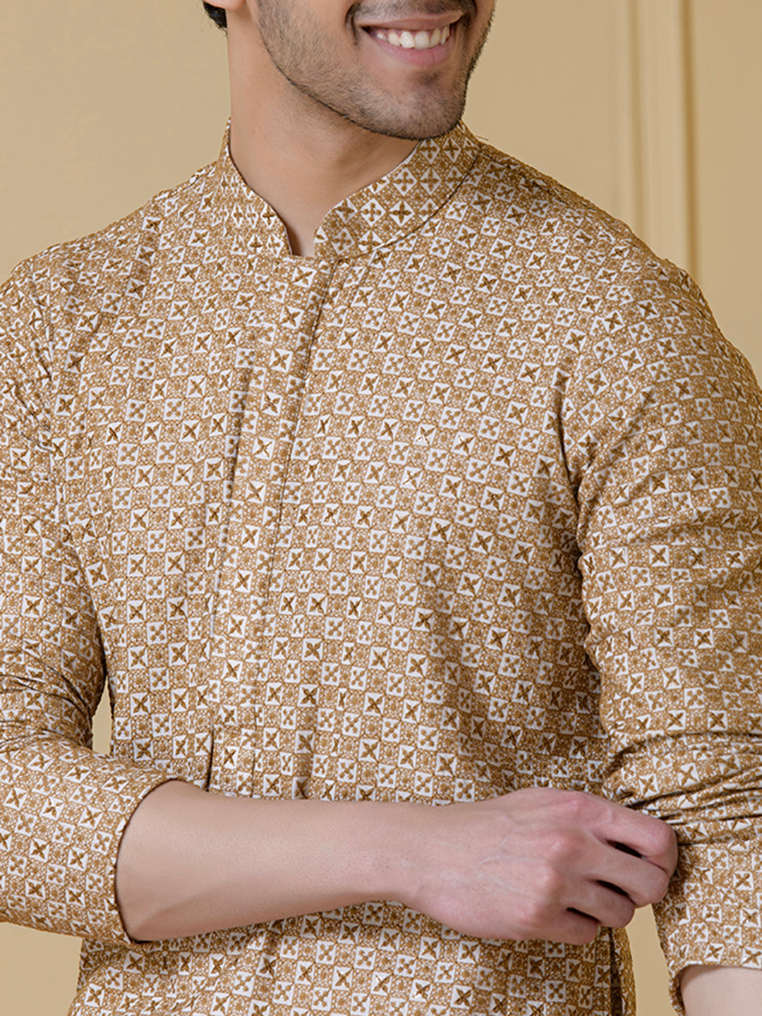 Earthy Elegance Embroidered Men's Kurta