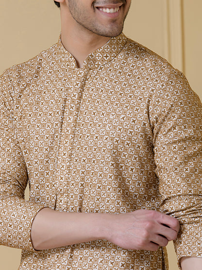 Earthy Elegance Embroidered Men's Kurta