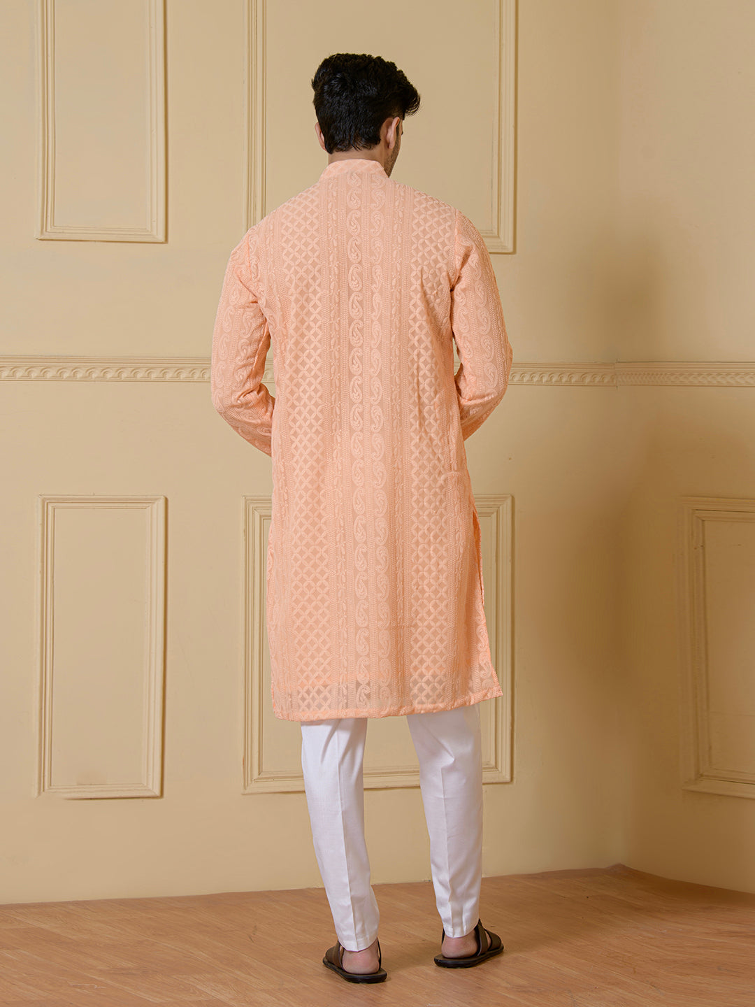 Peach Blossom Heritage Men's Kurta