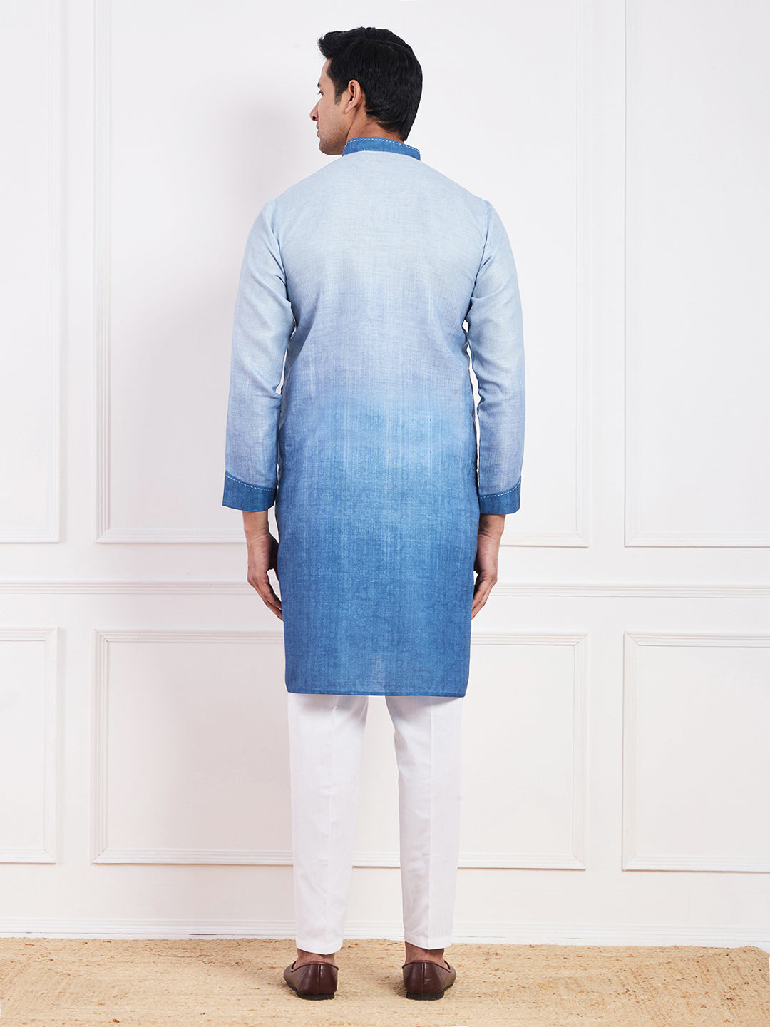 Light Blue Ombre Men's Kurta