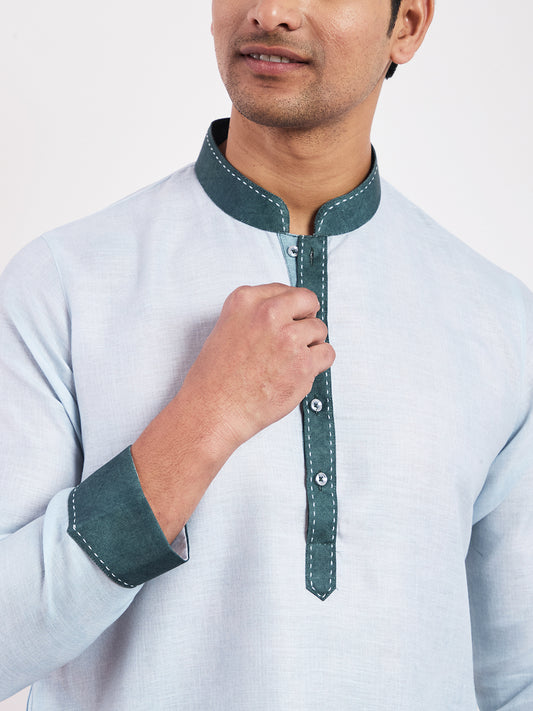 Light Green Ombre Men's Kurta