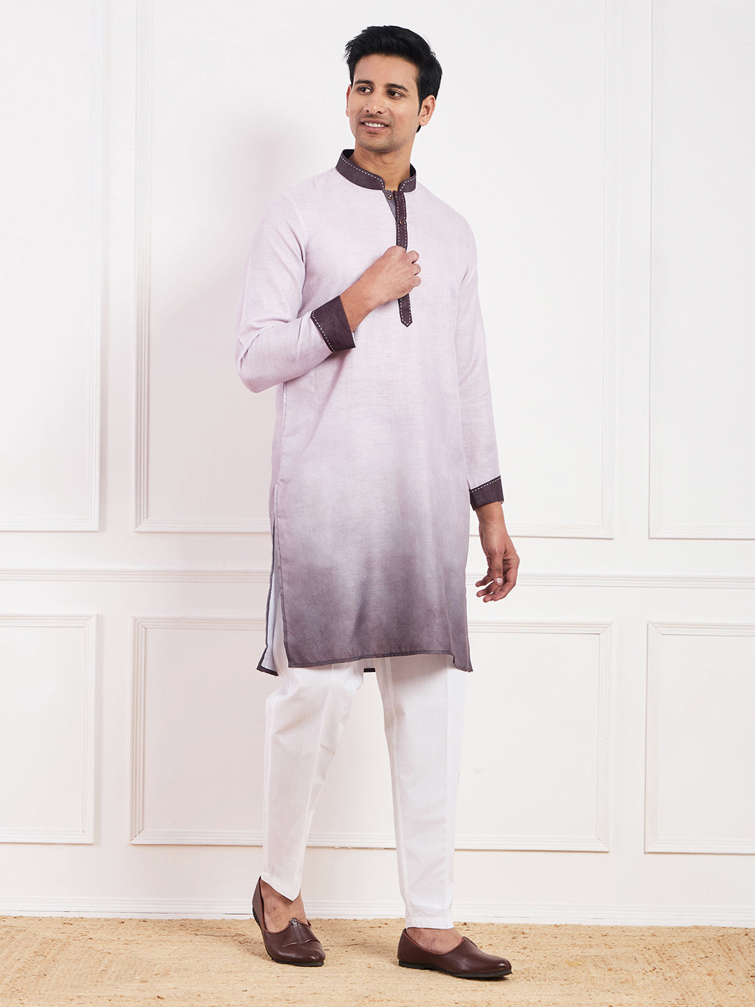 Light Purple Ombre Men's Kurta