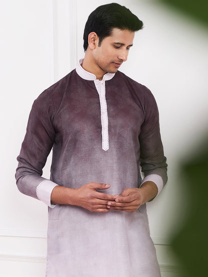 Light Purple Ombre Men's Kurta