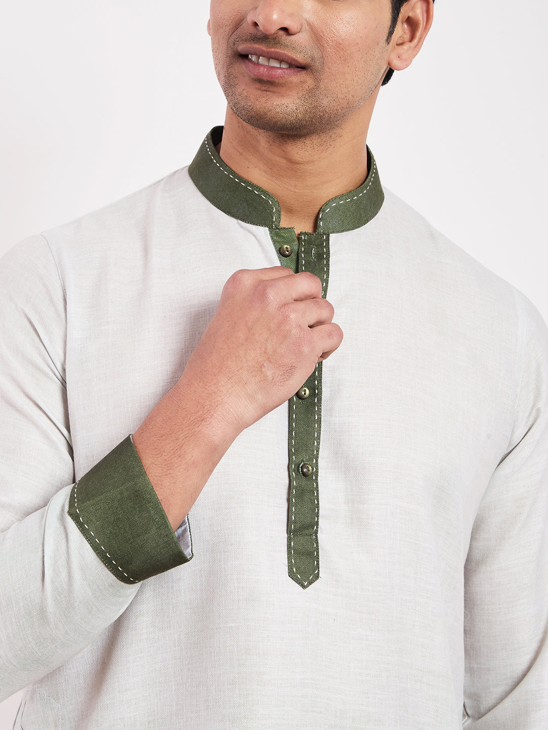 Light Olive Ombre Men's Kurta