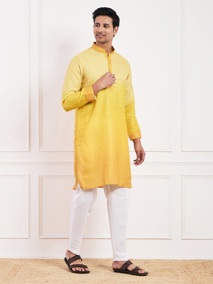 Light Yellow Ombre Men's Kurta